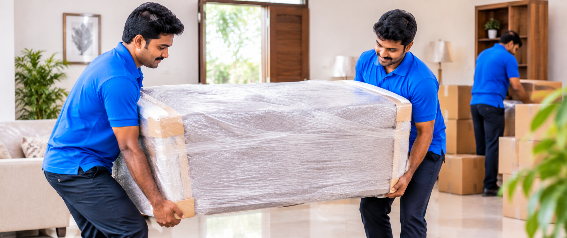 Moving boxes and household items